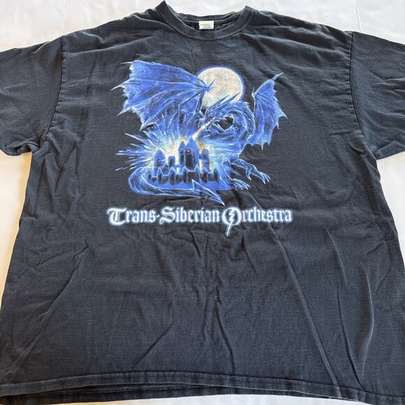 Trans Siberian Orchestra shirt Mens Sz 2XL Blue Dragon Castle Music Tour - Picture 2 of 9